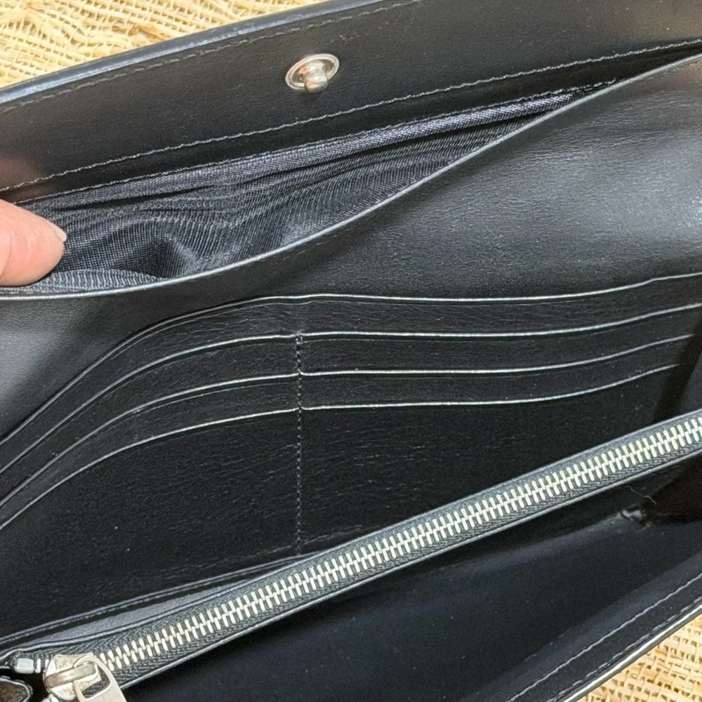 Celine Boogie Black Leather Bag‎ & Wallet Set